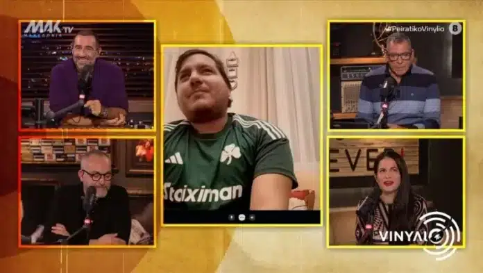 Παραλίγο να φάει... «Άντε γεια» οπαδός του Παναθηναϊκού στο «Vinylio» του Κανάκη!